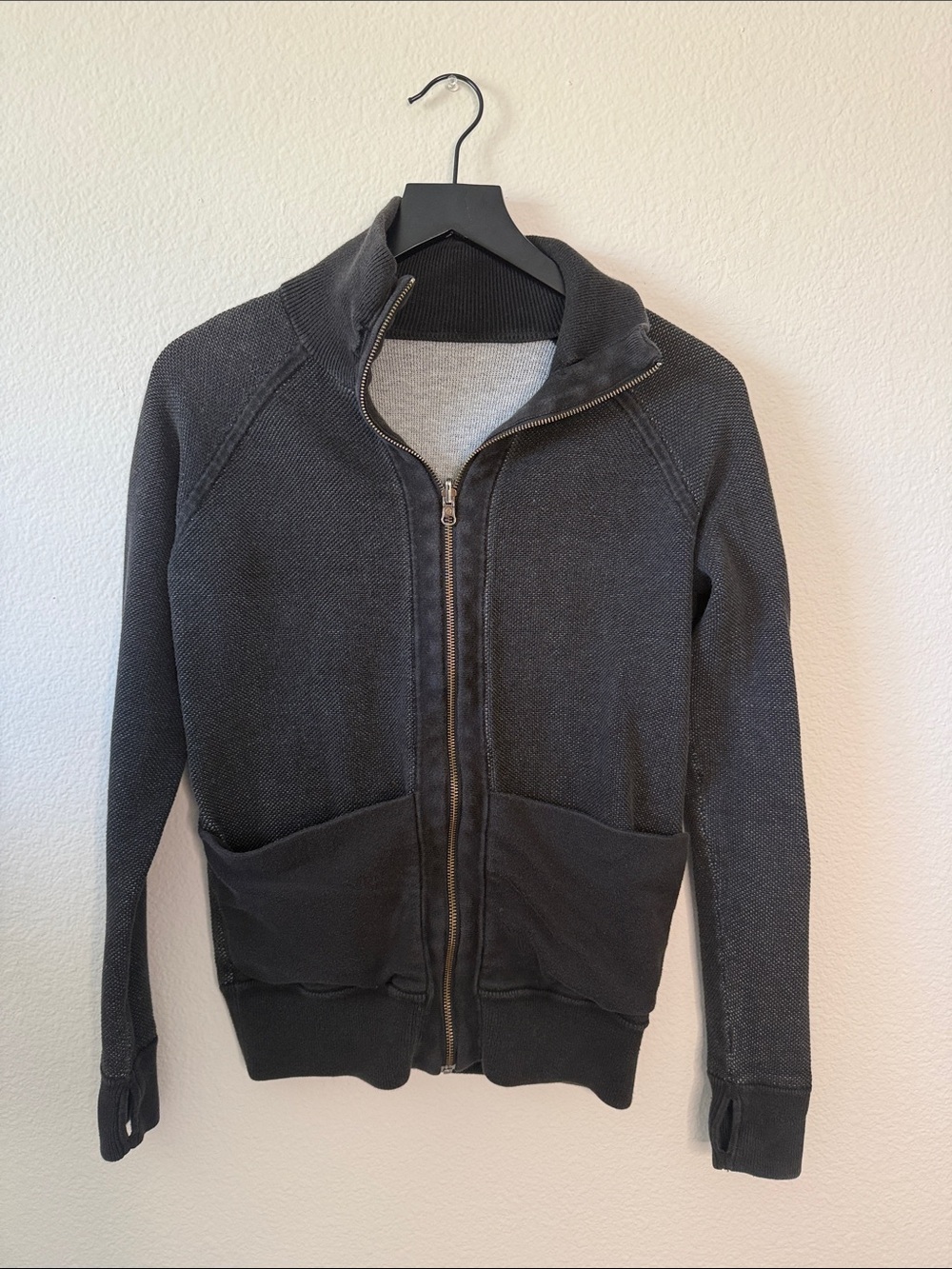 lululemon athletica Dark Charcoal Zip-Up Sweater Jacket